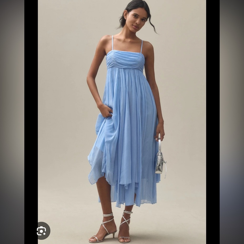 Anthropologie BHLDN blue dress